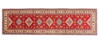 Preview: Kazak Teppich 80x300 Handgeknüpft Läufer rot Geometrisch Orientalisch UNIKAT Kurzflor Preview: Kazak Teppich 80x300 Handgeknüpft Läufer rot Geometrisch Orientalisch UNIKAT Kurzflor