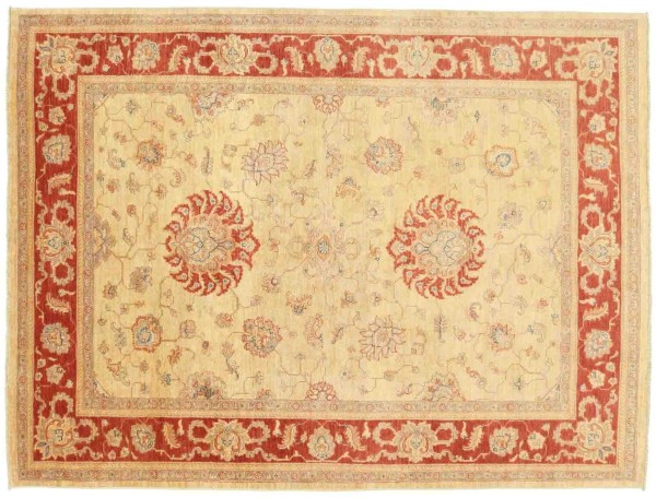 Fine Ferahan Ziegler carpet 170x240 hand-knotted beige geometric oriental