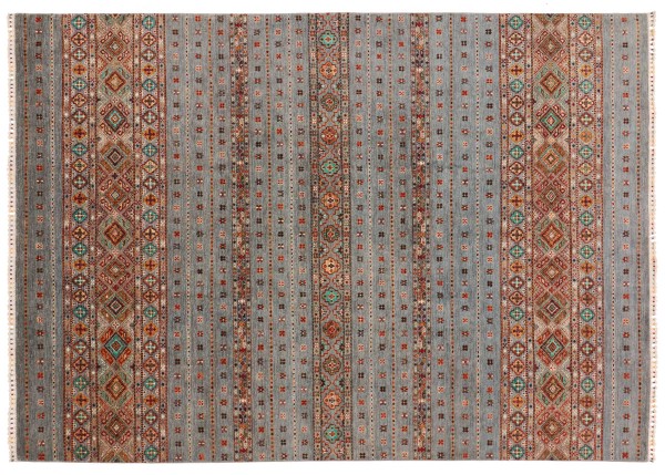 Ziegler Khorjin Carpet 250x350 Hand-knotted Blue Floral Oriental UNIKAT Short Pile