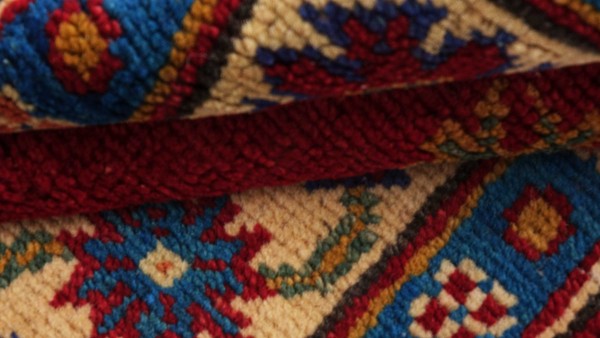 Kazak Teppich 80x300 Handgeknüpft Läufer rot Geometrisch Orientalisch UNIKAT Kurzflor