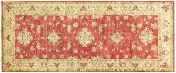 Afghan Feiner Ferahan Ziegler Teppich 80x160 Handgeknüpft Braunrot Floral Orient