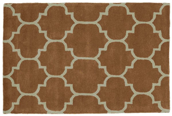 Wool carpet handmade 120x180 brown ornaments handmade handtuft modern