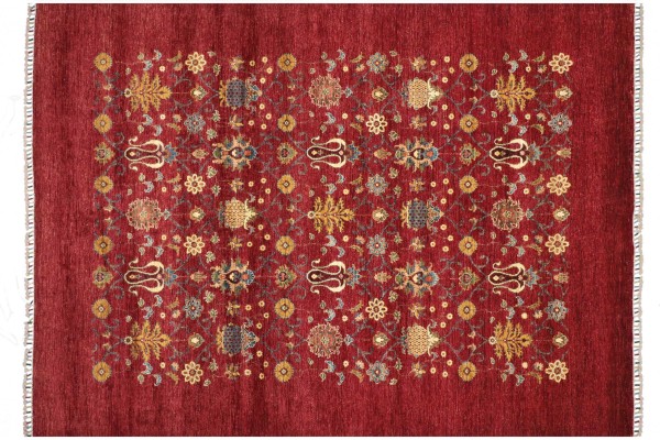 Afghan Ziegler Khorjin Ariana Rug 250x300 Hand Knotted Red Floral Orient Short Pile